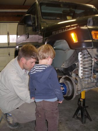 installing spacers with my helper