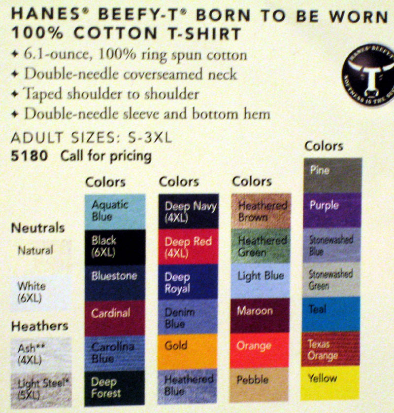 T-Shirt adult colors