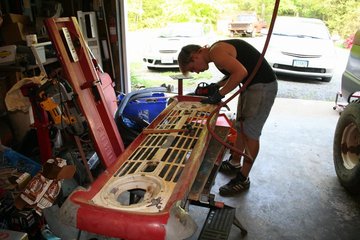 restoring the old grill.