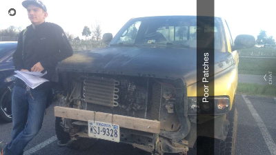 Had to get to school somehow.. 2X4 bumper was a nice touch.