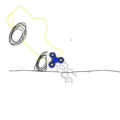 With fidget spinner